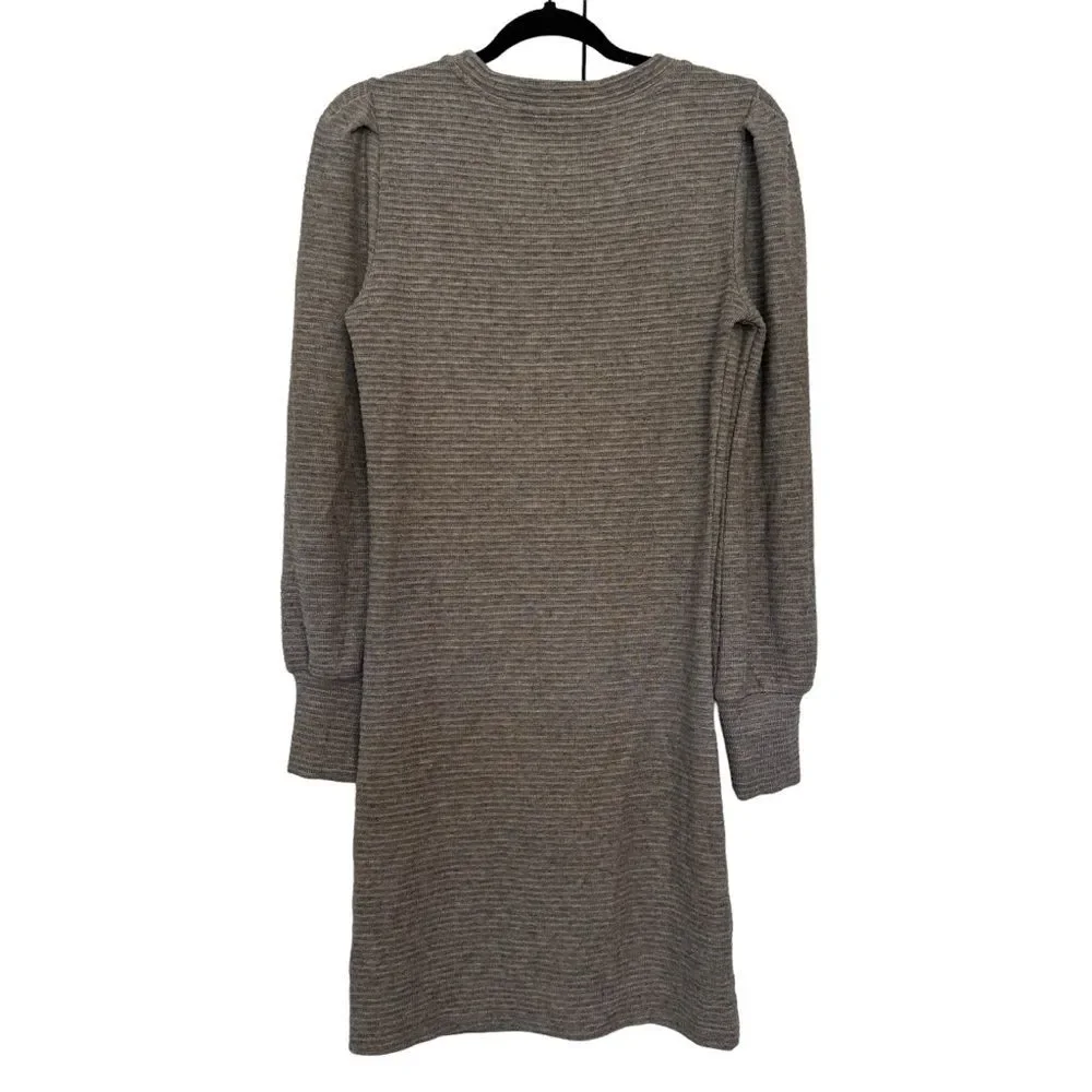 NWT BB Dakota Steve Madden Knit The Scene LS Sweater Dress Medium Heather Grey